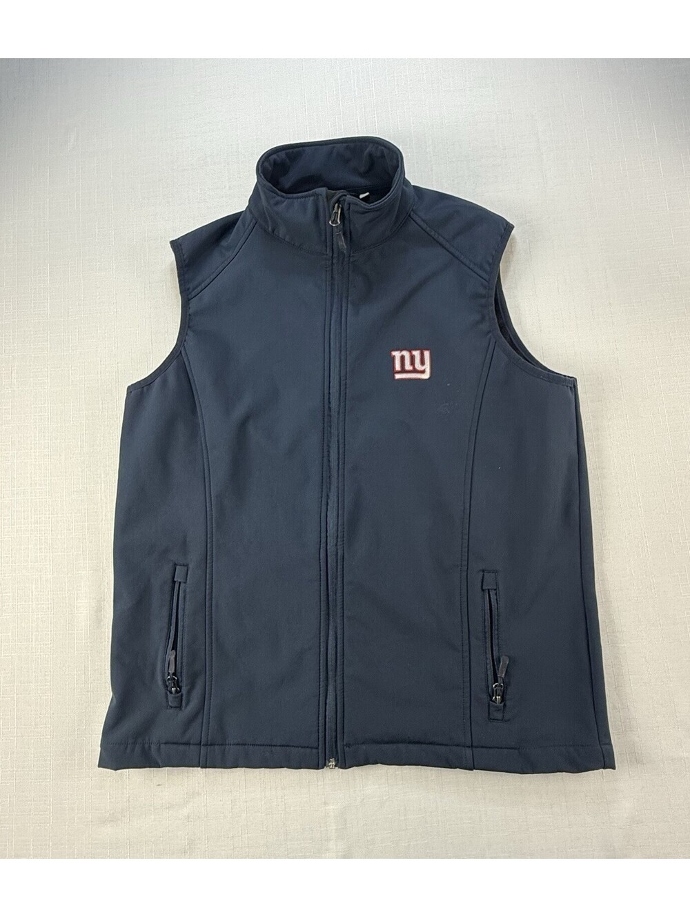 New York Giants NFL Team Apparel Soft Shell Fleece Lined Vest Men’s Large Navy